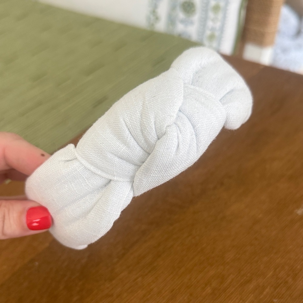 White Knotted Lele Sadoughi Headband